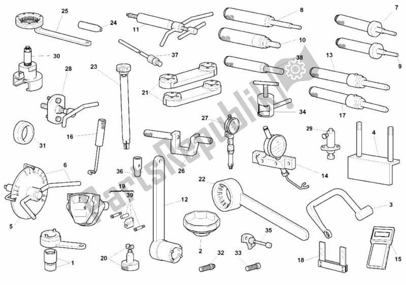 Tutte le parti per il Attrezzi Di Servizio Dell'officina, Motore del Ducati Superbike 996 S USA 1999